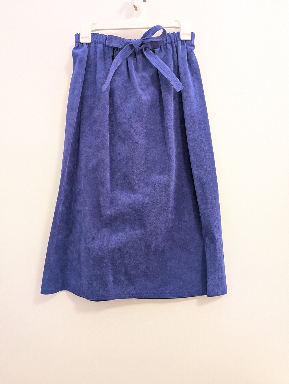 Vintage Blue Purple Tie-Waist Women’s Skirt - Picture 3 of 10